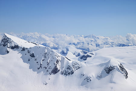 Аляска, Джуно, Ледник, лед, снег, Зима, Природа
