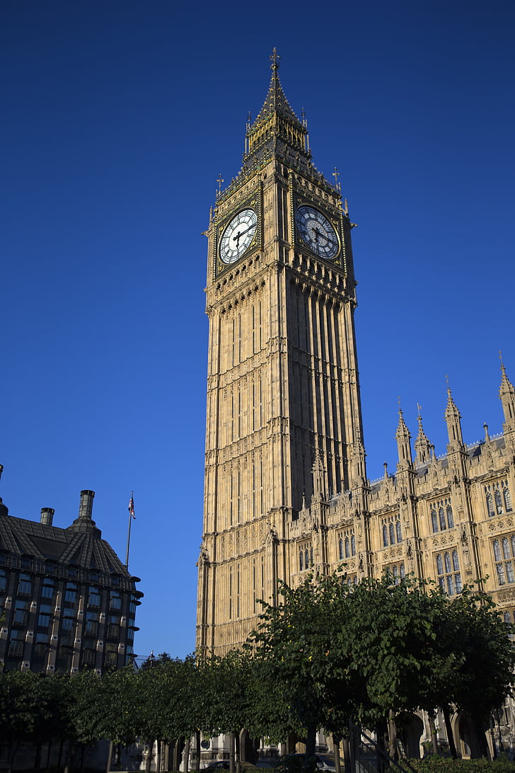 Wieża Elżbiety, Pałac Westminsterski, London landmark, Domy Parlamentu - Londyn, Architektura, Wieża, Big ben