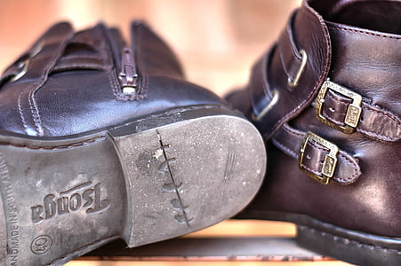 botes de cuir, fet a mà, muntanya, calçat, sabata, moda, cuir