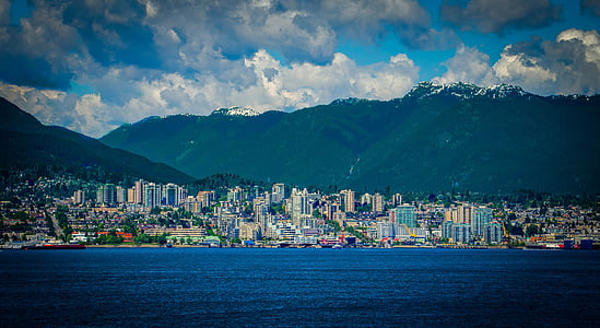 Vancouver, Canadà, Colúmbia Britànica, l'aigua, edificis, ciutat, del Pacífic