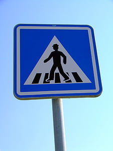tanda jalan, merek, penyeberangan pejalan kaki, rambu lalu lintas