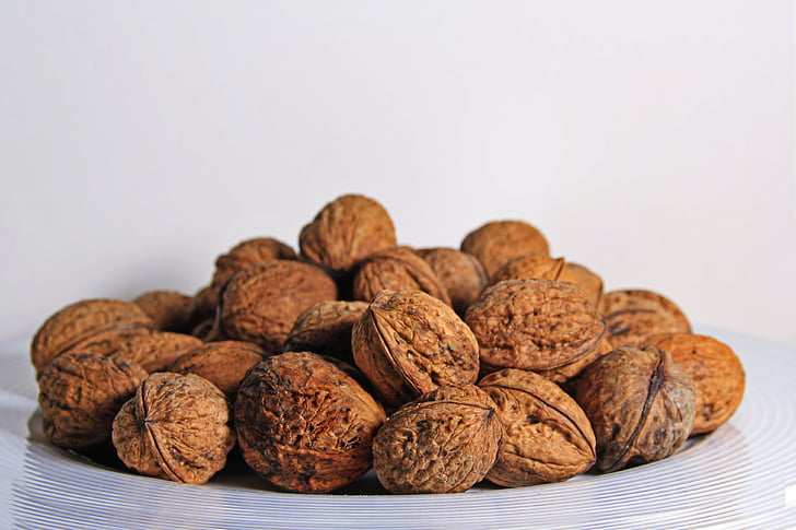 russians, nuts, plate, nut, snack, decoration, shell