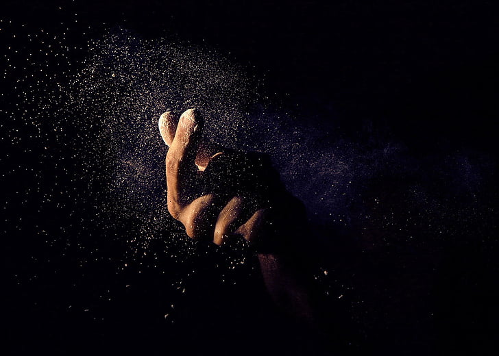 human, hand, painting, dark, night, sand, dust