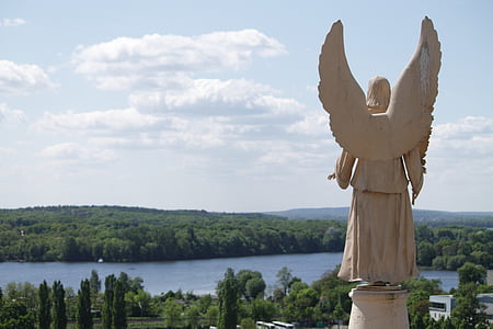 Thiên thần, bức tượng, bầu trời, tác phẩm điêu khắc, cánh, Potsdam, Nikolai church