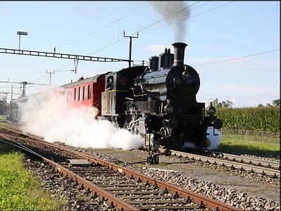 steam locomotive, railway, train, railway station, water vapor, old, nostalgia
