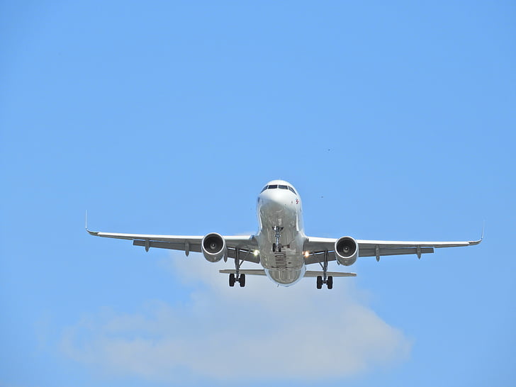 lasku, Eurowings, ilma-aluksen, Flyer, lentokenttä, matkustajalentokone, taivas