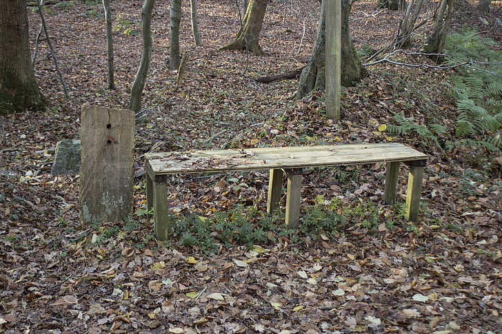 木製のベンチ, 銀行, 自然, 残りの部分, 平和