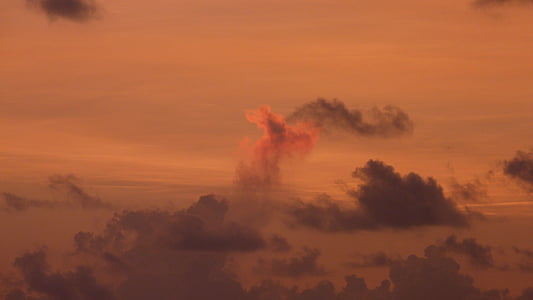 naplemente, Morgenrot, Sky, felhők, Napkelte, piros