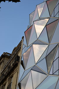 Windows, Reflexion, Himmel, Paris, Kontrast, moderne Architektur, Architektur in Glas