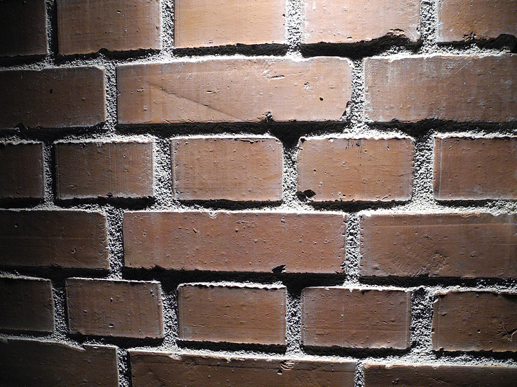 mur z cegły, światło, cień, tło