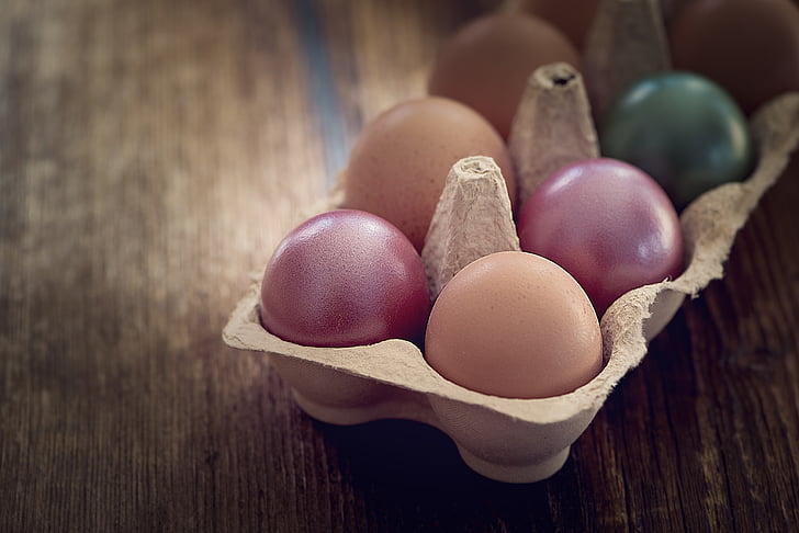 vajcia, farebné, farebné vajcia, veľkonočné vajíčka, Veľkonočné, slepačie vajcia, varené vajcia