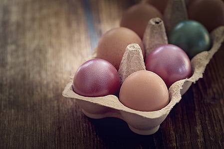 tojás, színes, színes tojás, húsvéti tojás, Húsvét, csirke tojás, főtt tojás