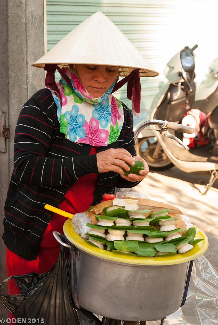 Vietnamien, gâteau, ho chi Minh-ville, nouvel an, veille de la traditionnelle, nouvel an, jour de l’an