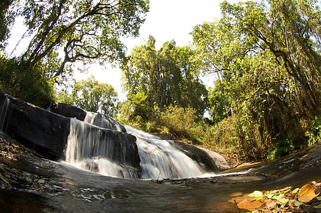 Malawi, naturen, utanför, landskap, vattenfall, vattenfall, Stream