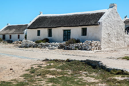 rorbu, Cape nederlandsk arkitektur, arniston, Western cape Sør-Afrika, hvite hytta, Overnatting, Coastal hytter