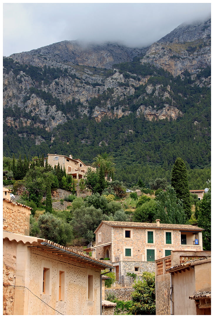 boira, cases, muntanya, Espanya, Mallorca, natura, verd