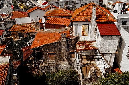 castle, marmaris, views, architecture, roof, town, old