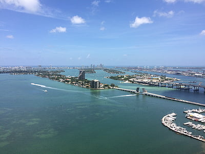landskap, Miami, Shore, USA, Sky, paradis