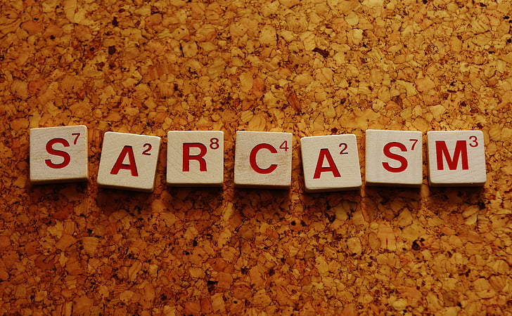 sarcasme, Word, lettres, sarcastique, police, communication, texte