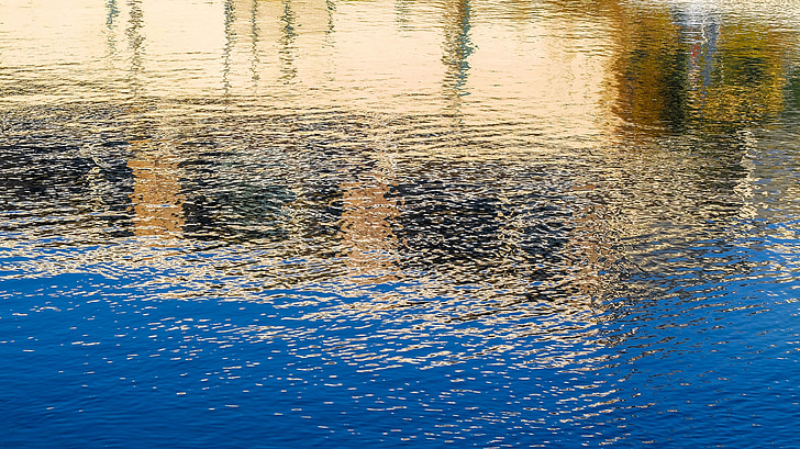 vatten, reflektion, floden, yta, naturliga