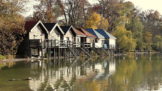 Ammersee, Beieren, Duitsland, water, Lake, natuur, boot huis