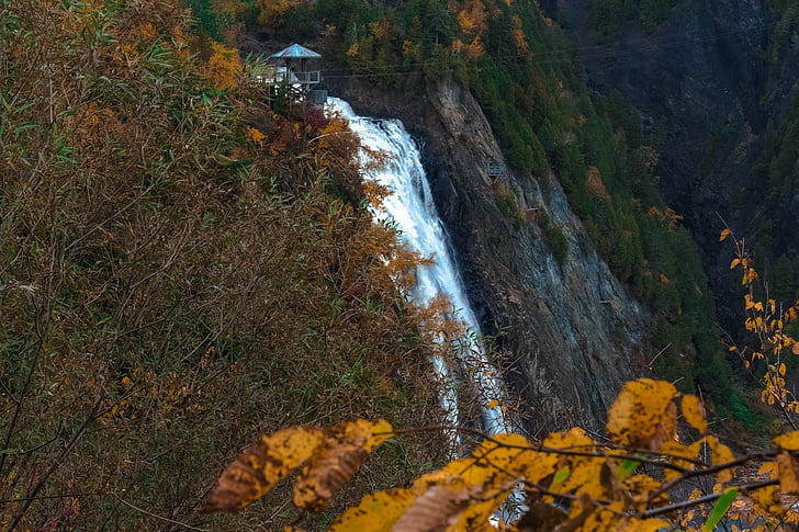 Canadá, cascada, bosque, roca, naturaleza, Río