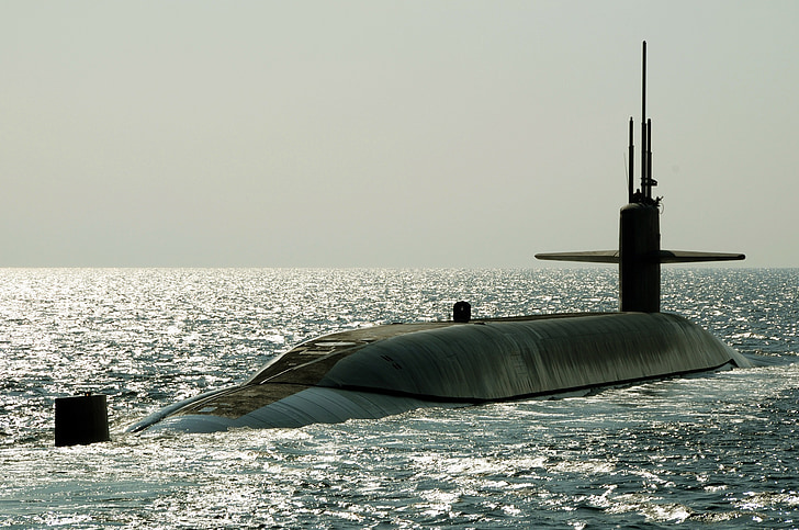 Ponorka, loď, vody, Ocean, povrch, vojenské, Navy