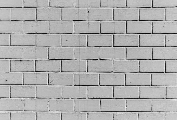 brick, wall, grey, texture, block, building, brickwork