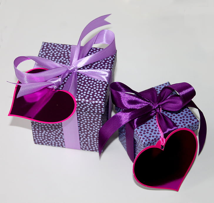 packages, gifts, boxes, love, surprises, wrapping, heart