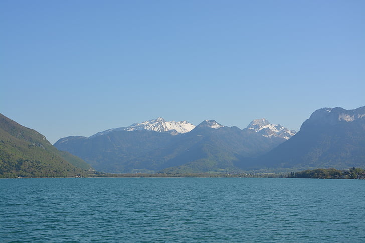 llac d'annecy, l'aigua, natura, Alta Savoia, blau, paisatge, França
