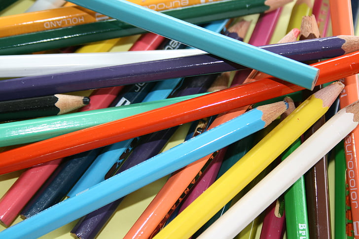 crayons, pencil, color