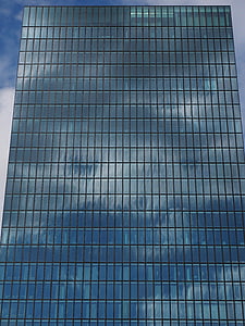 gebouw, het platform, moderne, glazen gevel, gevel, toren, bril