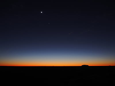 Horizon, öö, tähed, Sunset