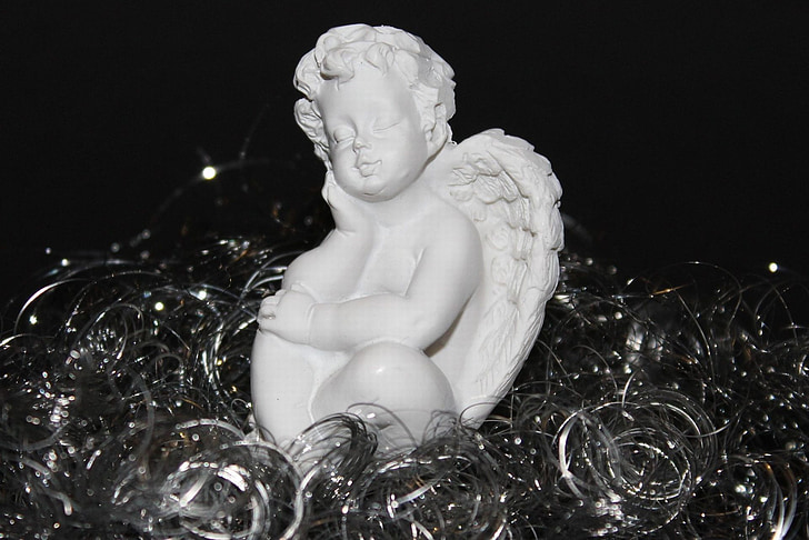 Ángel, angel soñador, soñando, figura de piedra, Figura, para dormir, estatua de