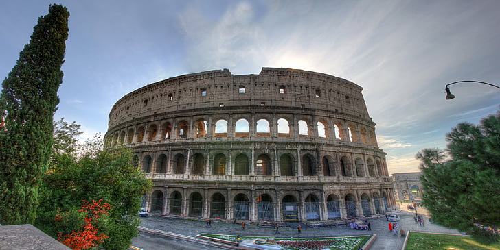 Colosseum, Eropa, Italia, Roma, perjalanan, arsitektur, Landmark