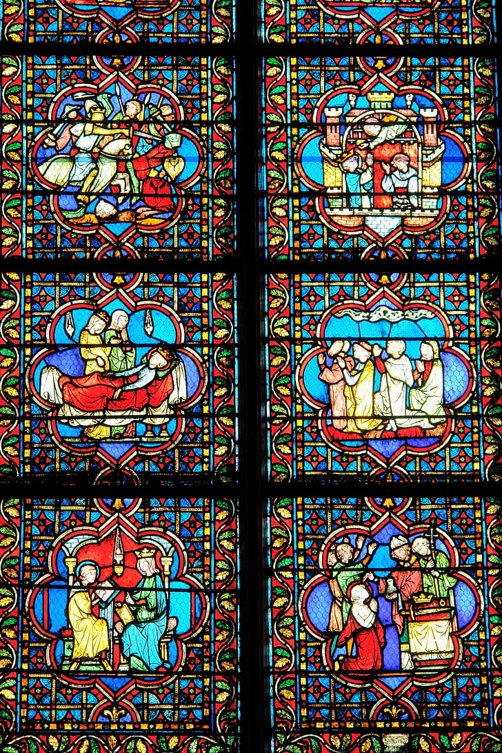 Prantsusmaa, Pariis, kirik, detail, interjöör, rist, religioon