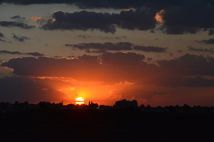 naplemente táj, drámai, Afrika