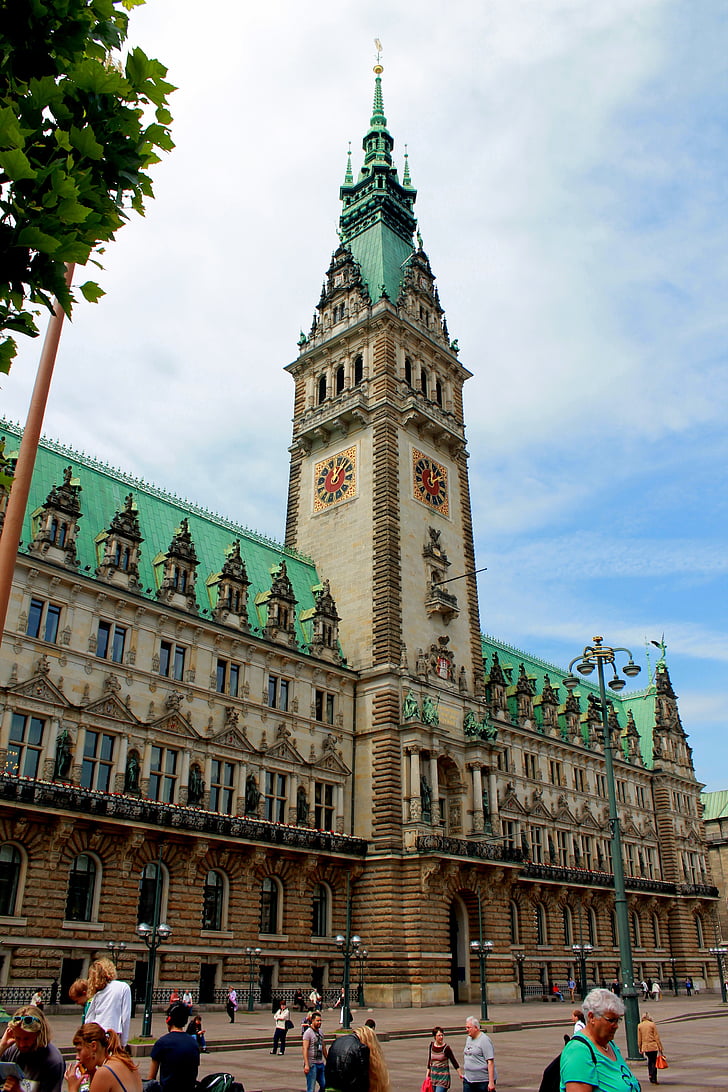 Hamburg, Miasto hanzeatyckie, Elbe, Niemcy, Architektura, budynek, punkt orientacyjny