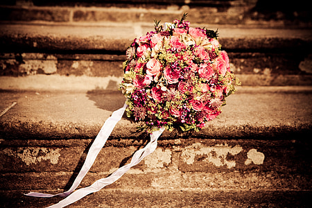 çiçekler, gelin buketi, Düğün, buket, çiçek, romantizm, romantik