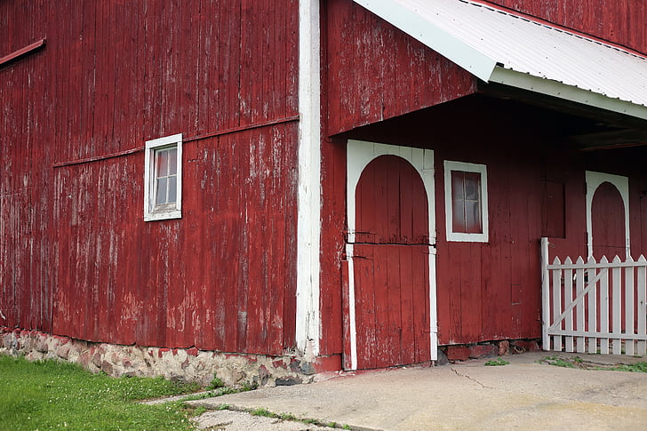 czerwonej stodole, Stodoła, barn drewno, Rustic barn, Stara stodoła