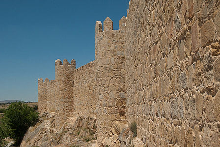 spain, avila, ramparts, wall, fortification