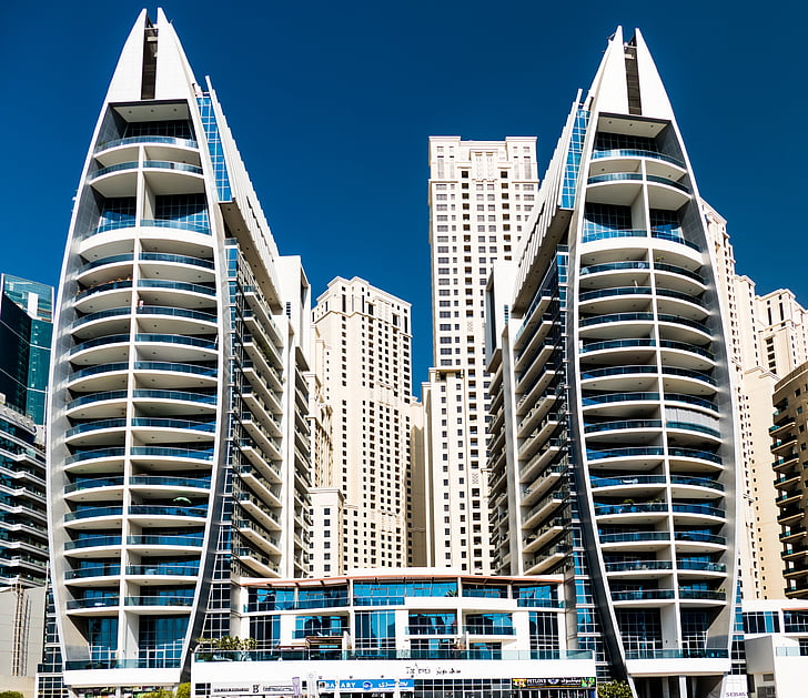 építészet, felhőkarcoló, Dubai, felhőkarcoló, modern