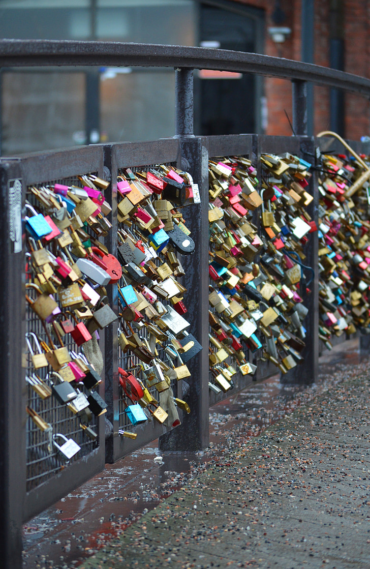 bridge, love, lock, padlock, romantic, romance, symbol