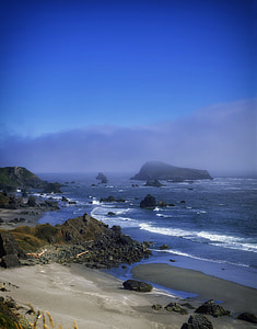 Oregon, roches, blocs rocheux, plage, mer, océan, eau