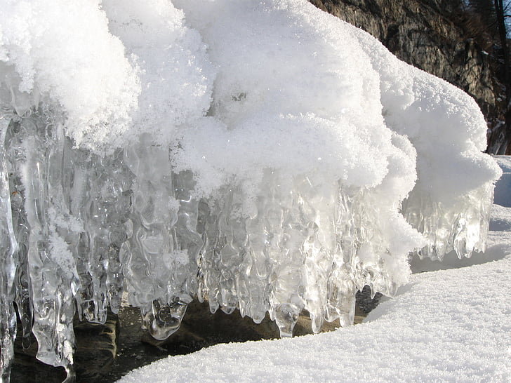 vinter, snö, vit, Ice, sjön, Ryssland