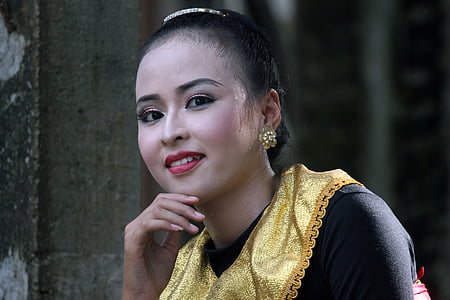 model, tarian tradisional, wanita, gadis muda