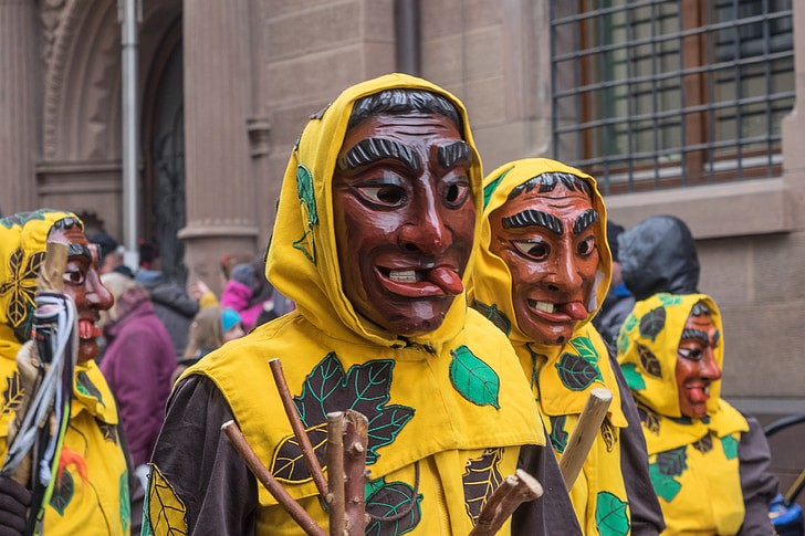 Carnaval, Fasnet, colorido, alemânico da Suábia, máscara, esculpido, Figura