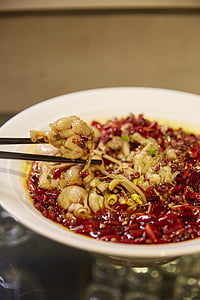 Cinese, bullfrog bollito, piccante, verdure, cibo, Offerte speciali, delizioso