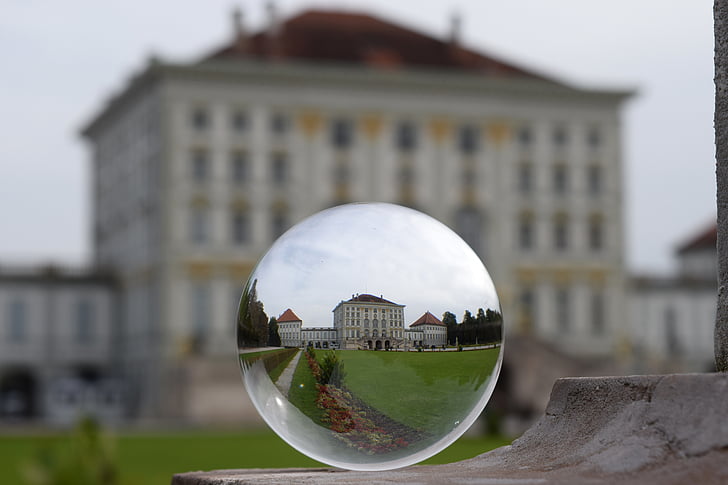 Munique, Castelo, Nymphenburg, romântico, bola, arquitetura, Europa