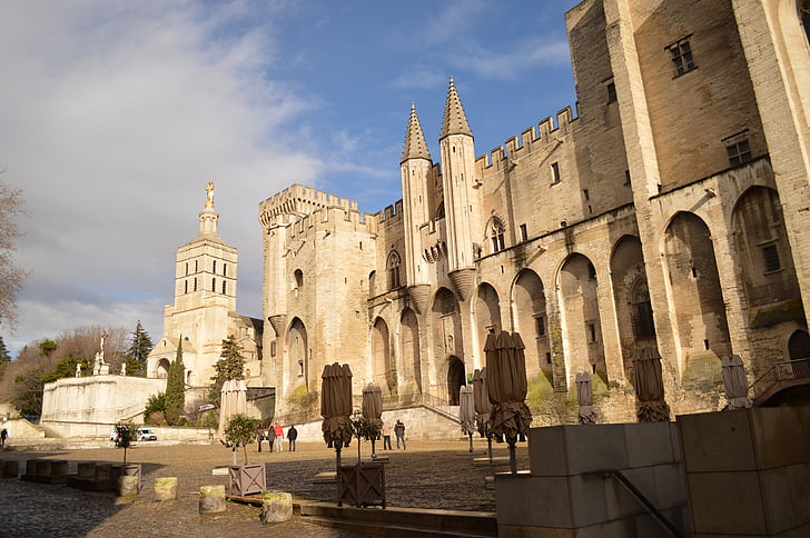 Avignon, Prancis, Castle, arsitektur, Sejarah, kuno, Monumen